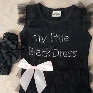 My little black dress baby onesie